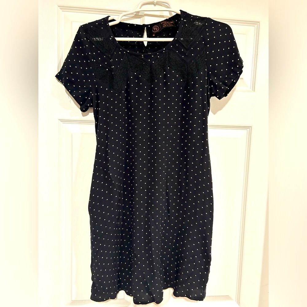 Fat Face Black/White Polka Dot Dress Size 6